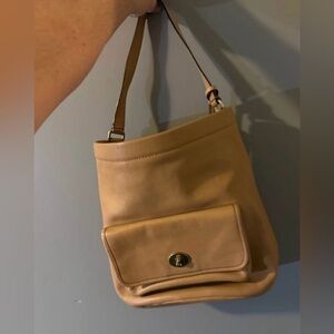 Coach vintage camel feed Leather Shoulder Bag